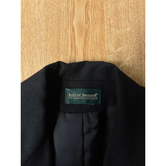 Vintage Preppy Quiet Luxury Workwear Harve Benard Black Wool Blazer - Picture 7 of 7